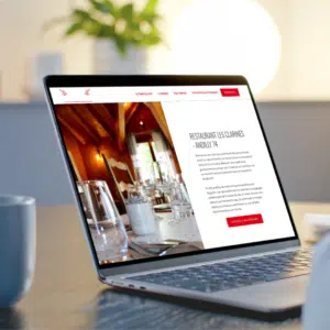 Création de site one-page à Andilly (près de Cruseilles), au coeur du Genevois français, pour le restaurant Les Clarines, restaurant traditionnel savoyard (Haute-Savoie, France).
