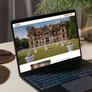 Création de site vitrine à Paimpont (près de Rennes), pour le Château de Brocéliande : lieu événementiel de réception particulier et professionnel (Îlle-et-Vilaine, France).